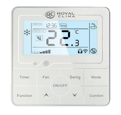 Проводной пульт управления ROYAL Clima XK-04 для высоконапорного полупромышленного оборудования серии COMPETENZA Проводной пульт управления ROYAL Clima XK-04 для высоконапорного полупромышленного оборудования серии COMPETENZA