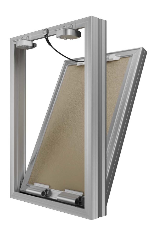 Люк ревизионный D Ceramo Base 400х600 скрытый монтаж съемный алюминий EVECS